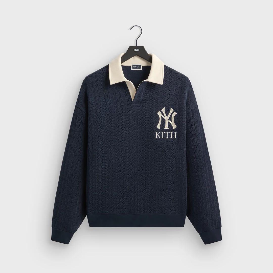 トップス Kith Cable Fleece Nelson Sweatshirt Kith for the New York Yankees Cable Fleece Nelson Sweatshirt - Nocturn