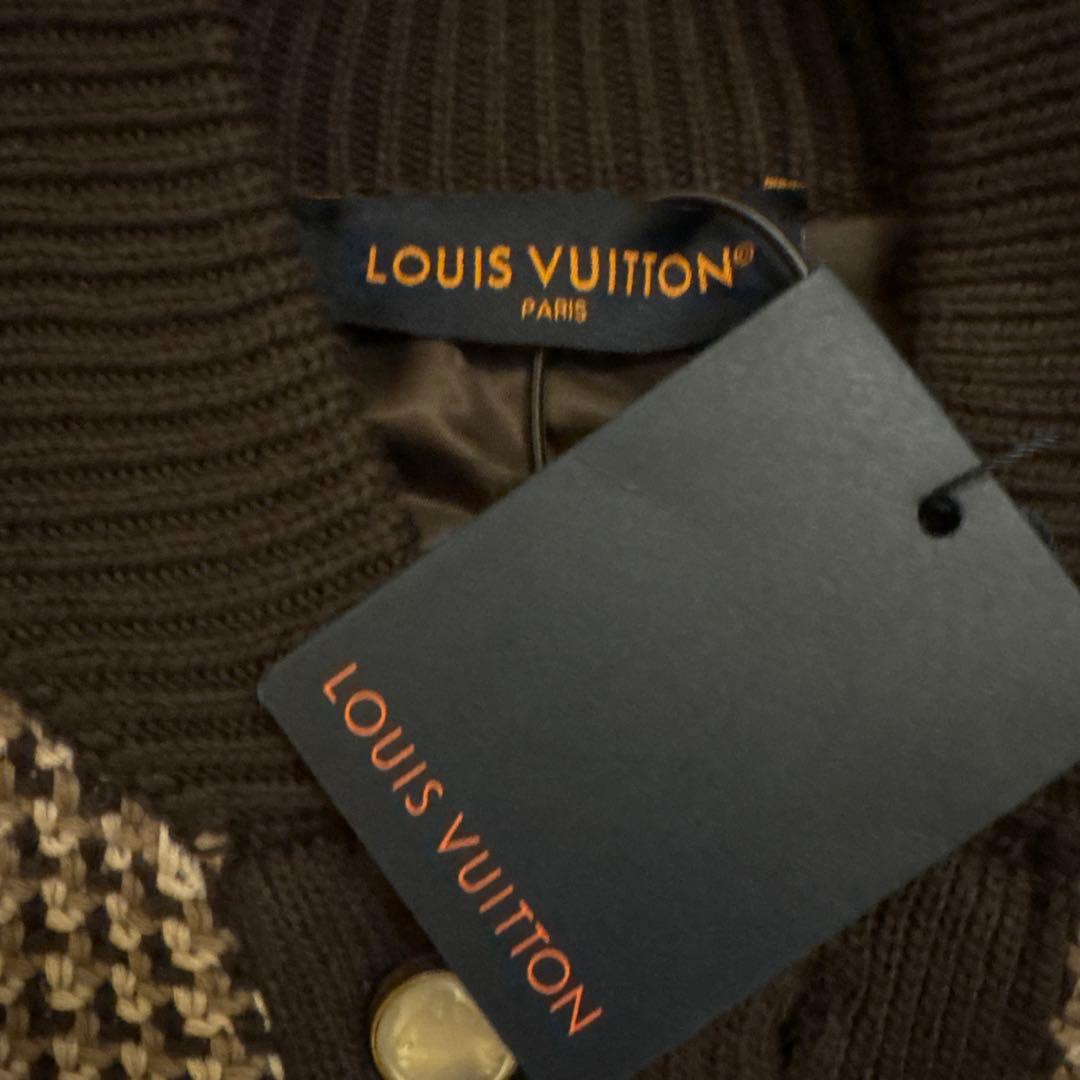 LVメンズ ニット ジャンパー ボタンコットンブレンドブルゾン 新品未