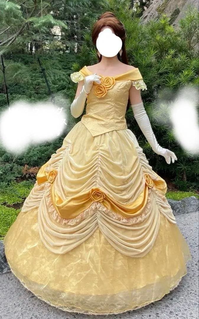 美女と野獣 ベル 黄ベル ドレス ウィッグ パニエ ピアス 手袋 フルセット 美女と野獣 ベル 黄ベル ドレス ウィッグ パニエ ピアス 手袋 フル