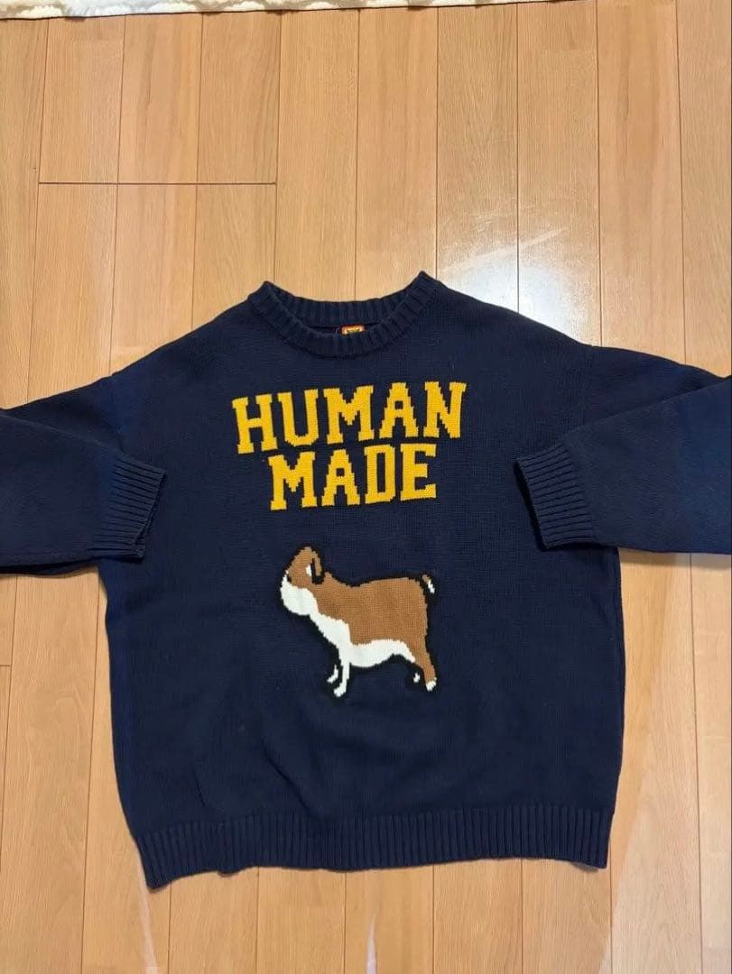 HUMAN MADEヒューマンメイド セーター　ニット　 ネイビー XL イヌ HUMAN MADE ニット セーター navy/dog｜Yahoo!フリマ（旧PayPayフリマ）
