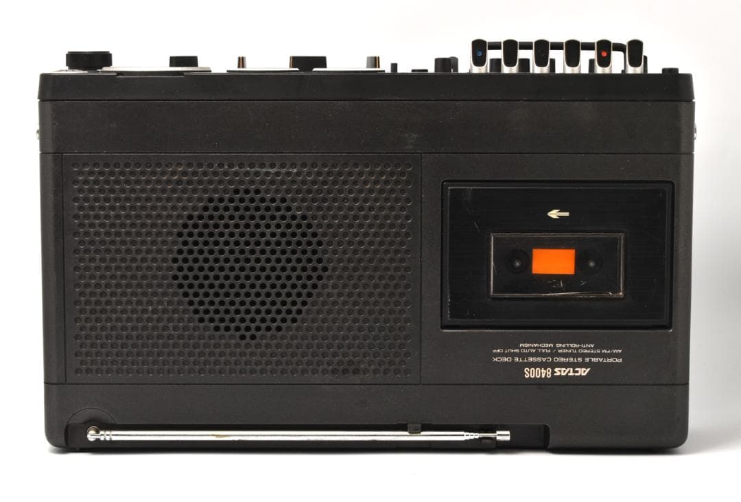 昭和レトロ 東芝 ACTAS RT-8400S 通電確認・ラジオ受信 ラジカセ