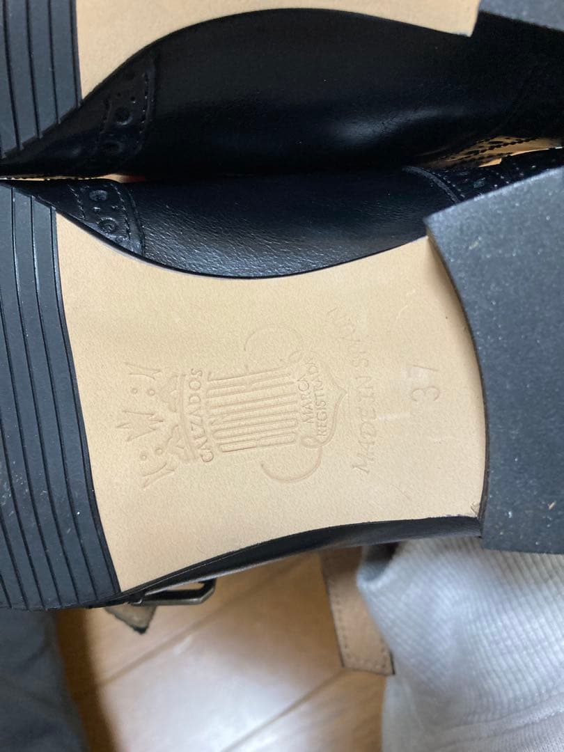 BONTRE ダブルモンクストラップウイングチップ メダリオンシューズ黒本