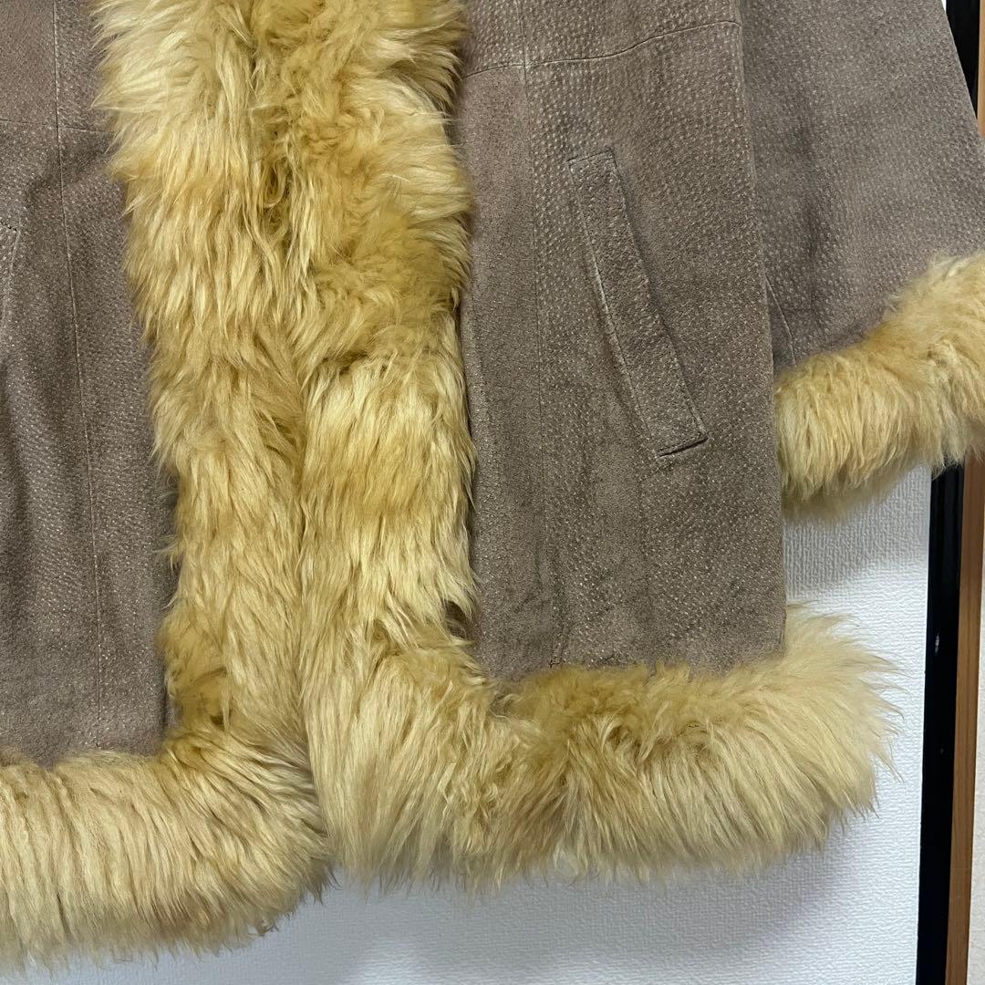 00s y2k ヴィンテージ vkeiグランジスエード レザーファー コート