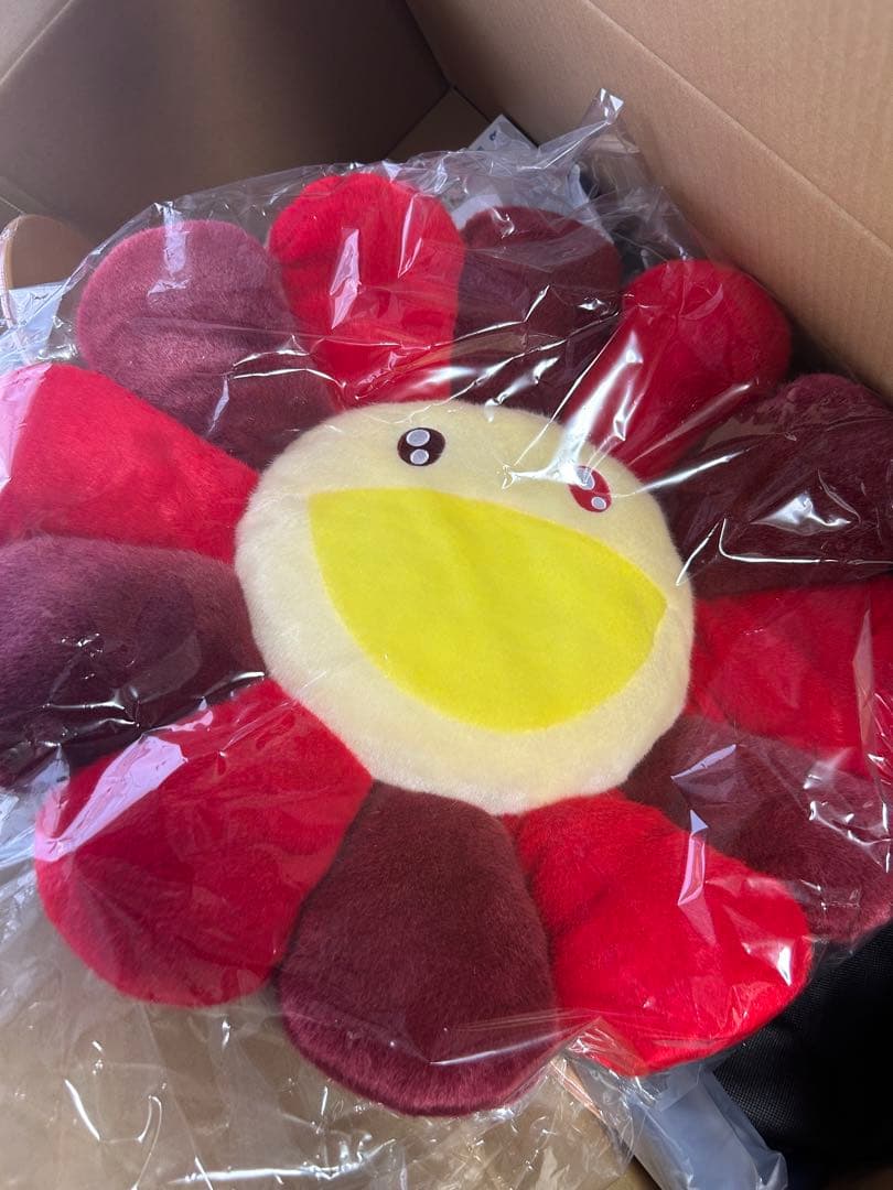 村上隆 お花ちゃん クッション 60cm ローズレッド カイカイキキ - メルカリ