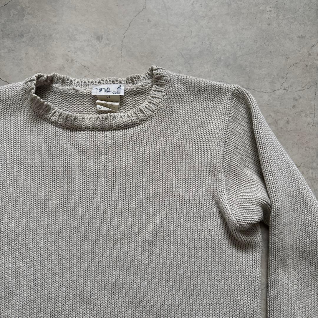 agnes'b homme アニエスベーオム コットンニット フランス製 - メルカリ