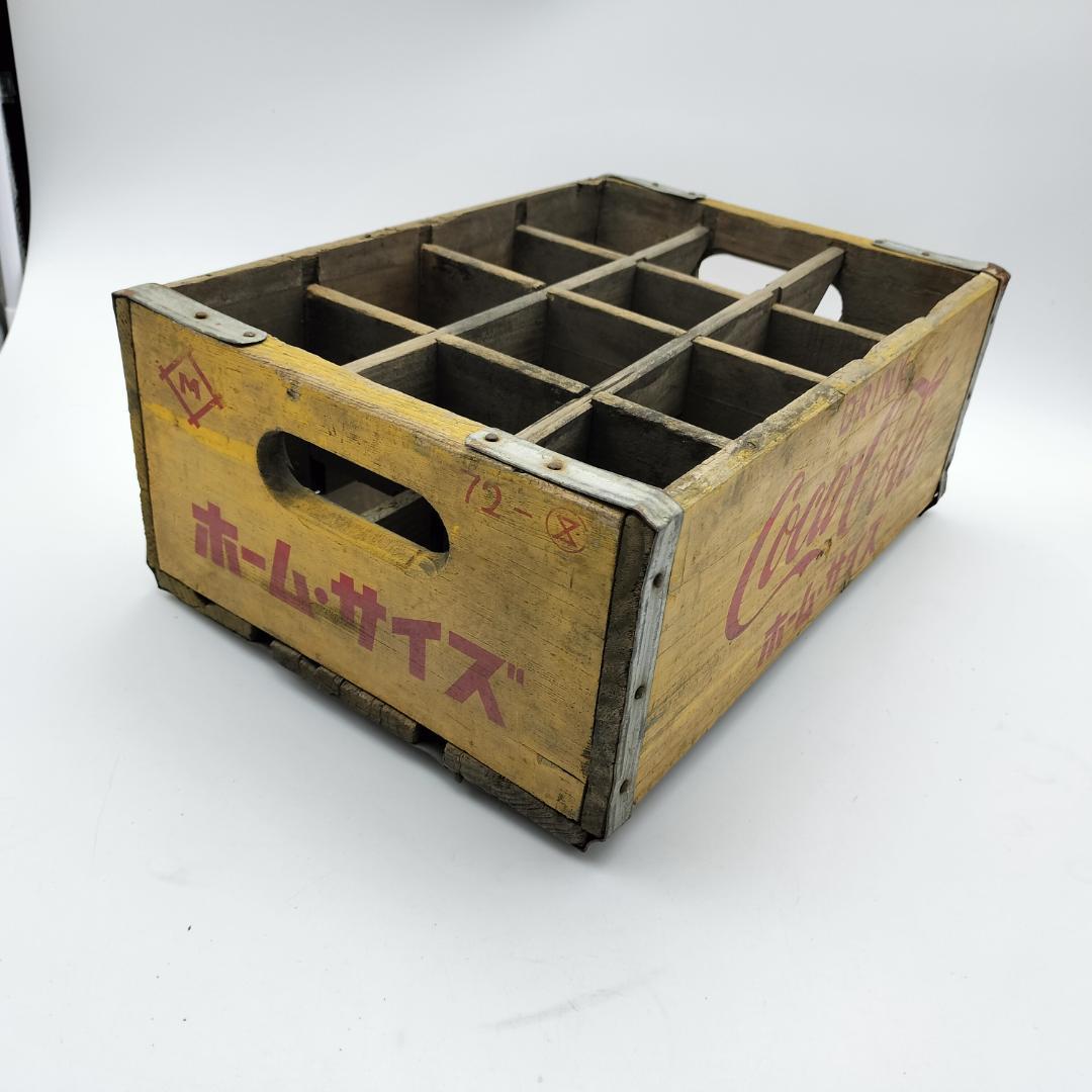 昭和レトロ コカ・コーラ 木箱 ホームサイズ ヴィンテージ 運搬箱 当時