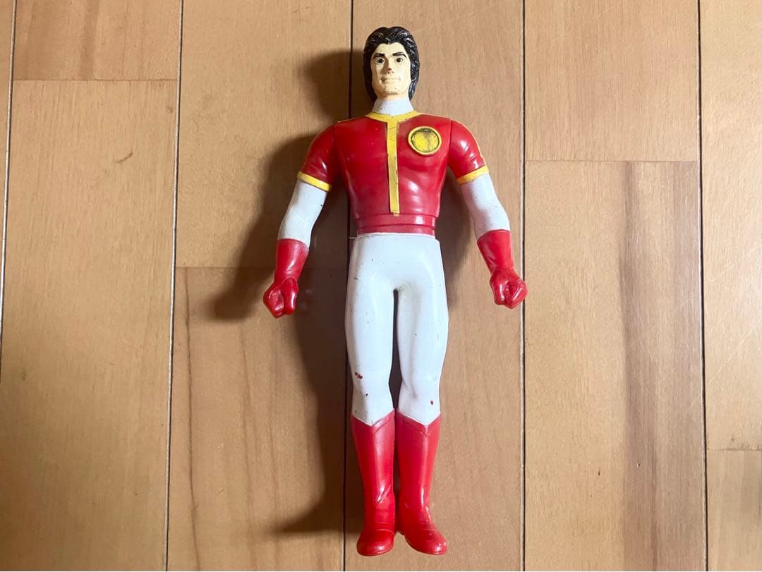 科学戦隊ダイナマン ポピー ダイナレッド ソフビ人形 マスクオフ