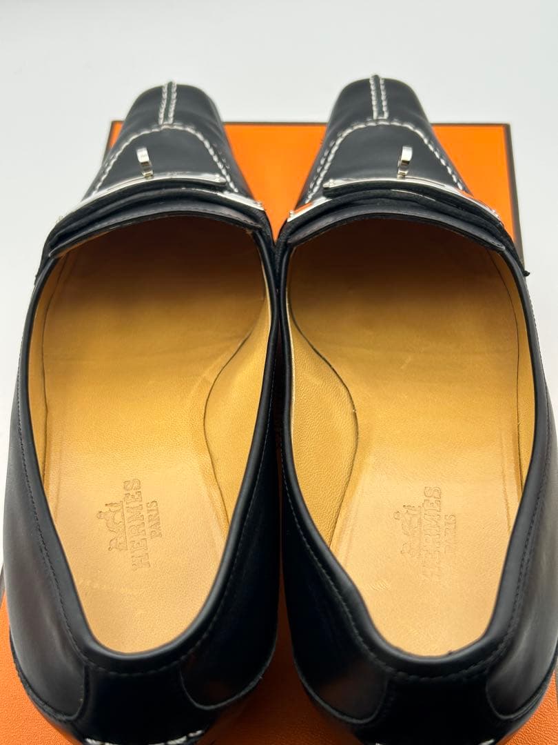 極美品 HERMES エルメス ケリーパンプス スクエアトゥ 23.5cm