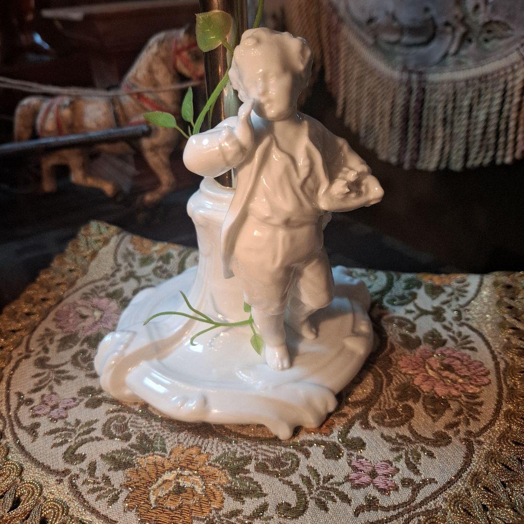 No.独館 (ドイツ) マイセン白磁 貴族 一輪挿し 花器 花入れ