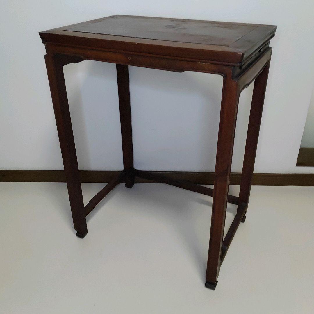 中国家具 唐木家具 銘木花梨 サイドテーブル