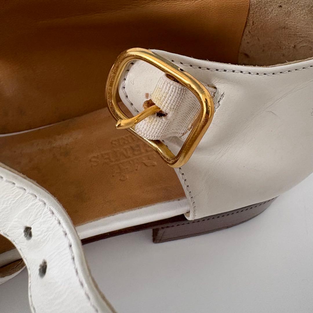 HERMES エルメス ストラップ サンダル 36 ハーフ