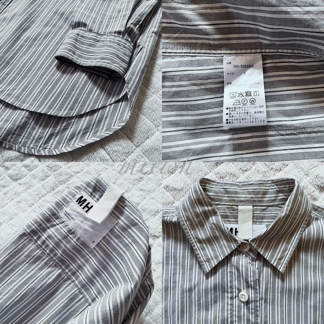 2025今季新作 マーガレットハウエル ストライプコットンシャツ