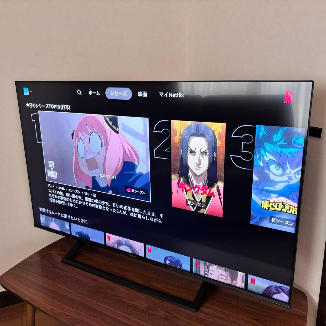 美品✨ Hisense 50型 4K液晶テレビ 50E6800 ネット動画対応 50E6800 液晶テレビ ブラック [50V型 /4K対応 /BS・CS 4Kチューナー