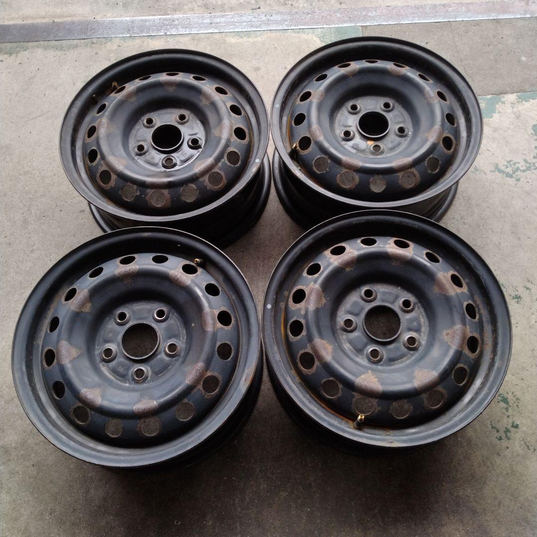 トヨタ ノア／ヴォクシー 80系 純正 15インチ　鉄チンホイール4本 激安 単品1本】トヨタ ヴォクシー/ノア 60系 純正 スチール 鉄ホイール