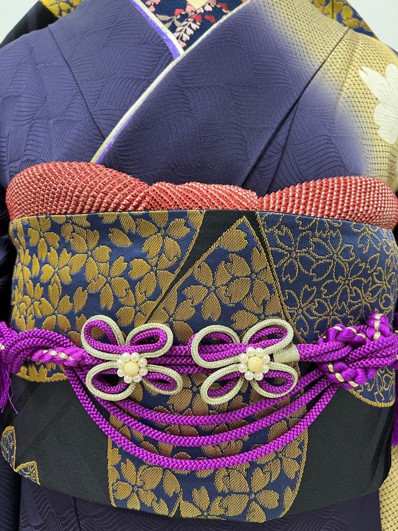 振り袖 フルセット 別誂長襦袢 結婚式 金彩加工 刺繍入り 桜 坂東八十