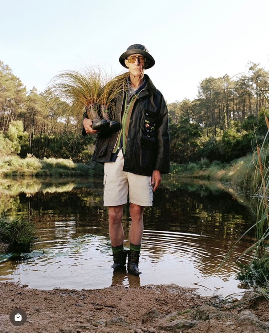 《Barbour × Crocs》タータンチェックウェリントン ブーツ　サイズ8