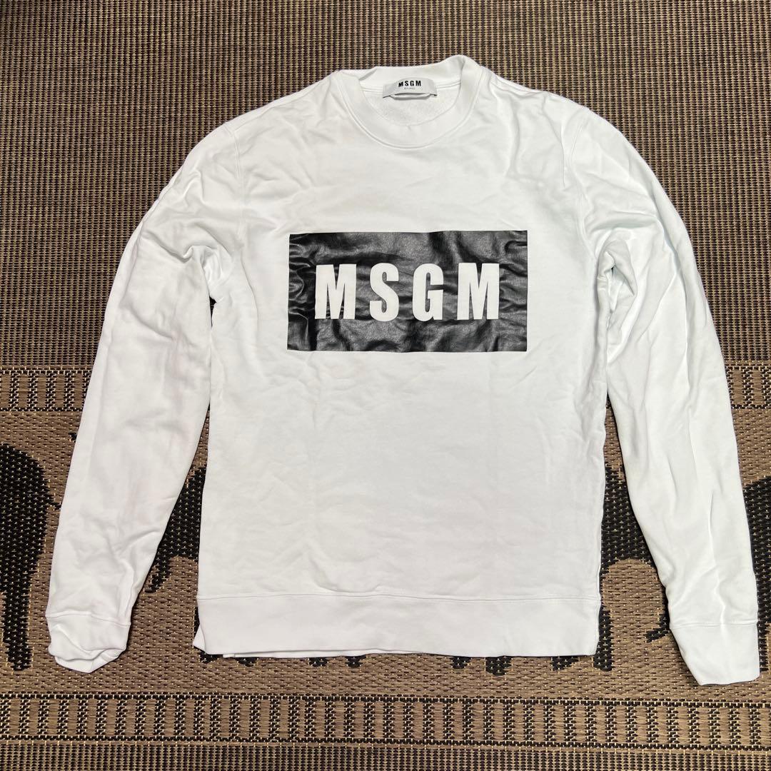 MSGM ホワイト スウェット Mサイズ - メルカリ