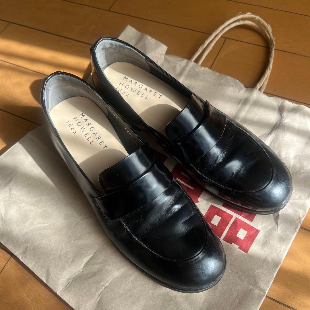 MARGARET HOWELL idea ブラックローファー 23.5cm - メルカリ