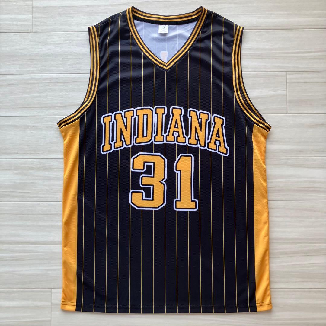 新品 NBA レジー・ミラー ペイサーズ ユニフォーム ストライプ シャツ