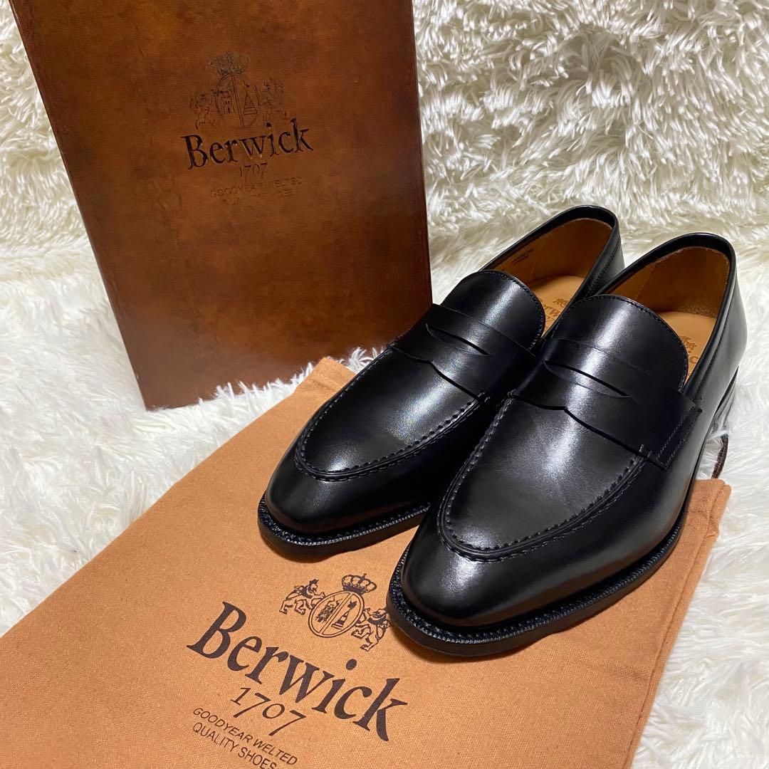✨定価約4万✨Berwick コインローファー 5120 ブラック牛革本革黒