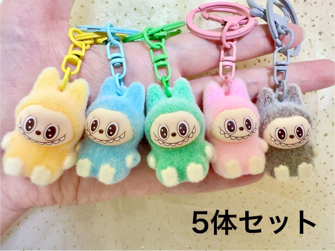LABUBU ラブブぬいぐるみキーホルダー 5体セット - メルカリ