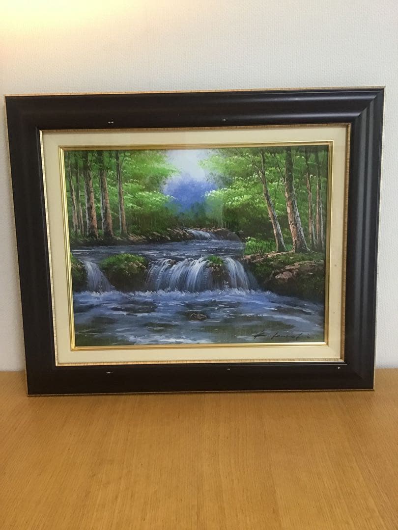 ☆オススメ！心の癒しにいかが？☆手描き油絵 画家黒木 啓 奥入瀬　送料無料！ 楽天市場】手描き油絵 黒木 啓 奥入瀬1 F10 画家本人手描き絵画/額入り