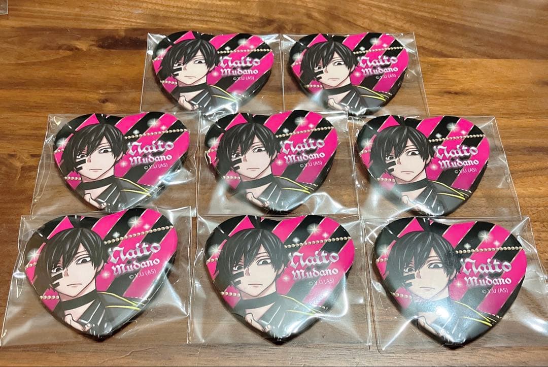 桃源暗鬼 ハート 缶バッジ バニー 無陀野無人×8 TVアニメ「桃源暗鬼」第3弾 ハート型缶バッジ M-SB (無陀野無人)｜TV