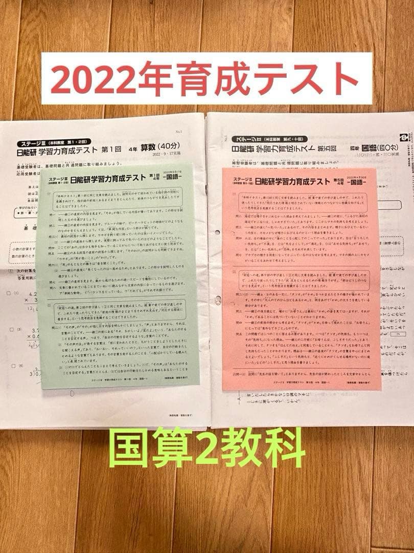 日能研4年生育成テスト用 全国公開模試テスト 日能研 4年育成テスト、公開模試 - メルカリ