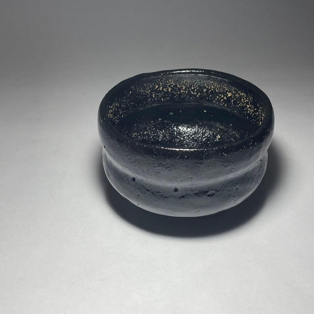 ◇「鉢開」 黒楽茶碗 【平安祥悦】造 利休七種之内 四方桟共箱 共布