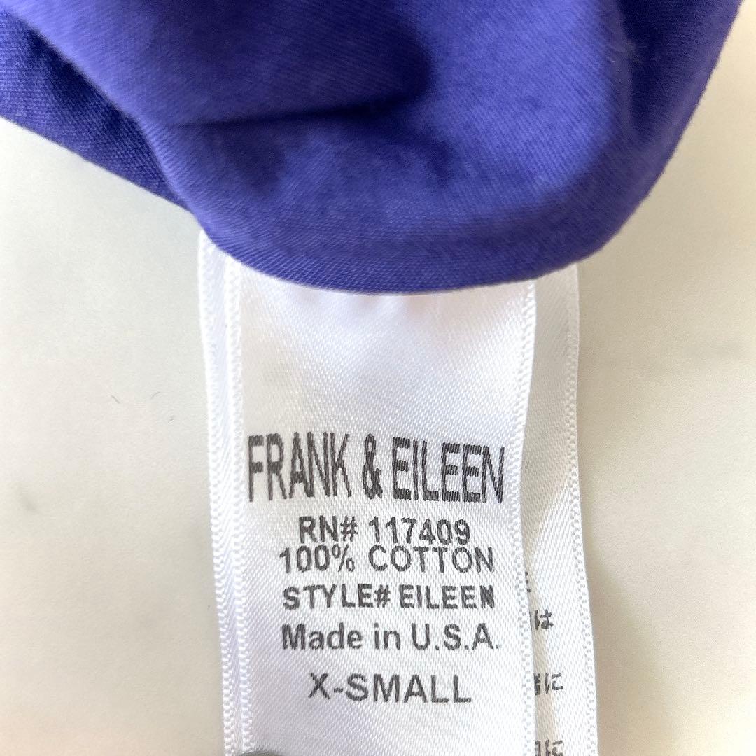 人気 フランク&アイリーン EILEEN スキッパーシャツ パープル ゆったり