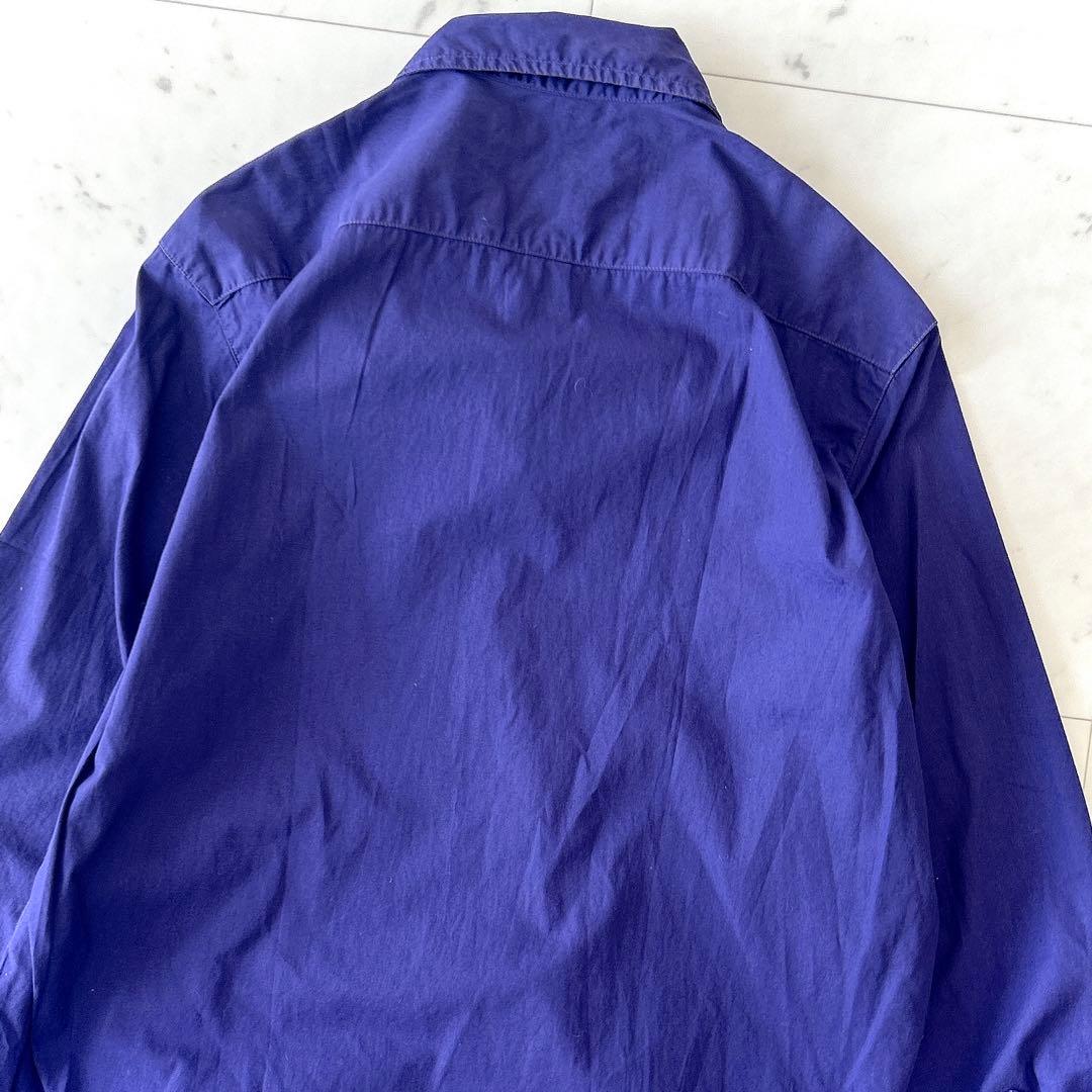 人気 フランク&アイリーン EILEEN スキッパーシャツ パープル ゆったり