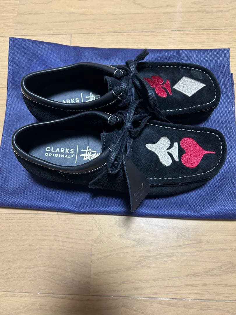 STUSSY Clarks コラボトランプモチーフ モカシンシューズ レアの通販