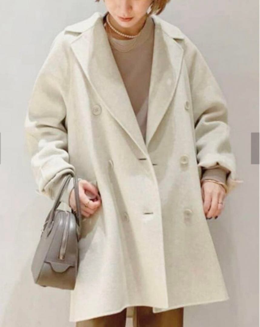 Plage ハミルトンダブルミディコート ベージュ 36 タグ付 - メルカリ