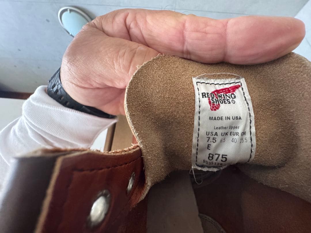 トパ　RED WING 875 US7.5E 25.5cm