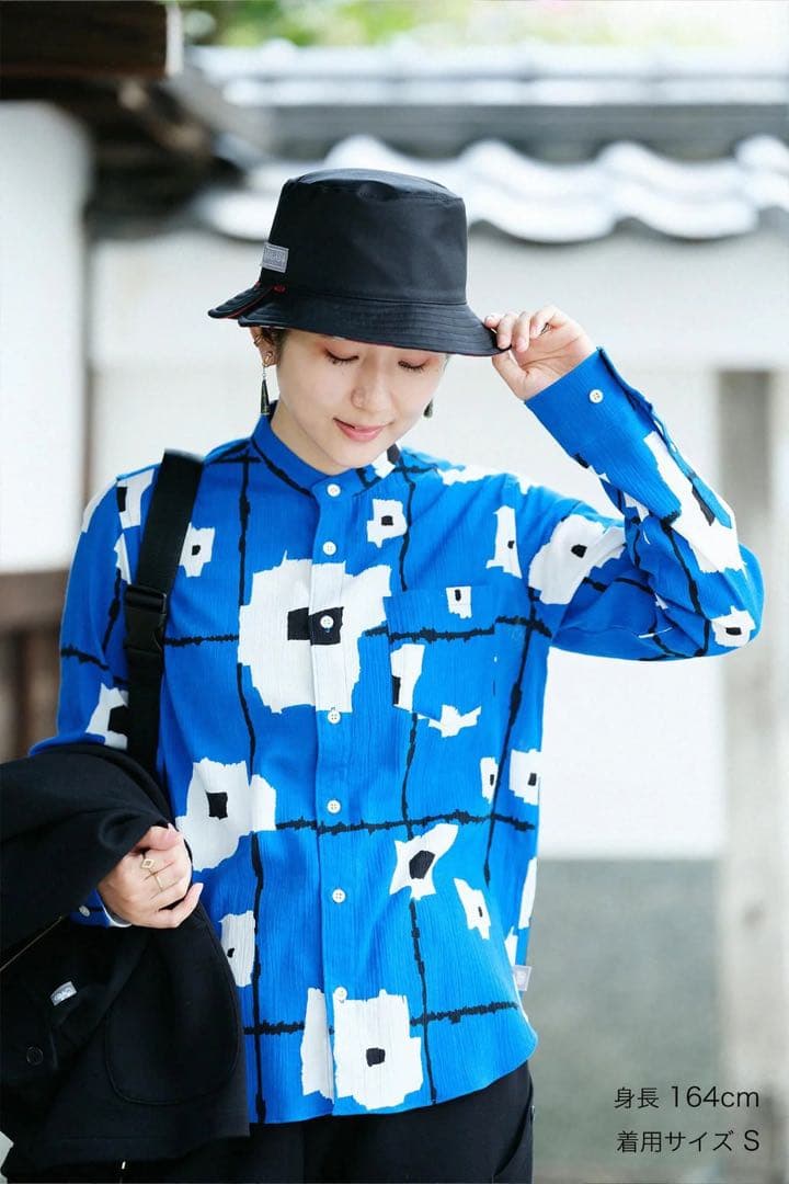 【新品未使用】sousou 高島縮スタンドカラーシャツ／天花（てんか） 187975654_1200x1200_crop_cente