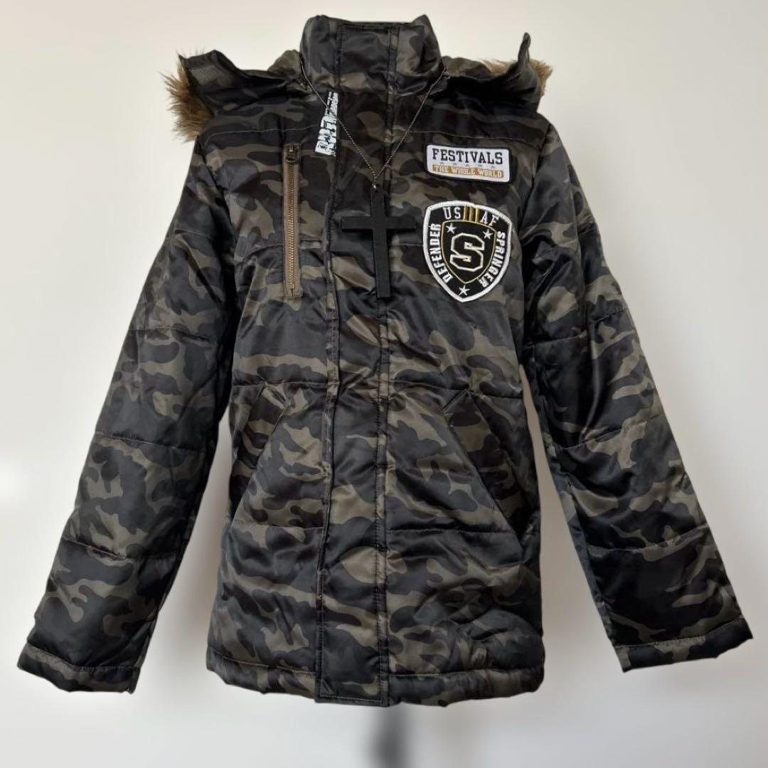 グランジ y2k 迷彩 アウター military ギミック お兄系 - メルカリ