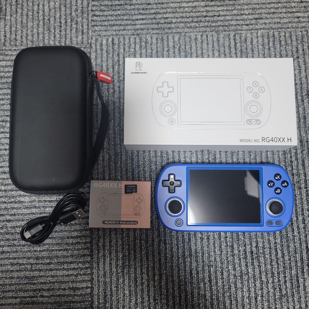 ANBERNIC　RG40XXH　ブルー Amazon.com: ANBERNIC RG40XX H Retro Gaming Console with 4.0'' IPS