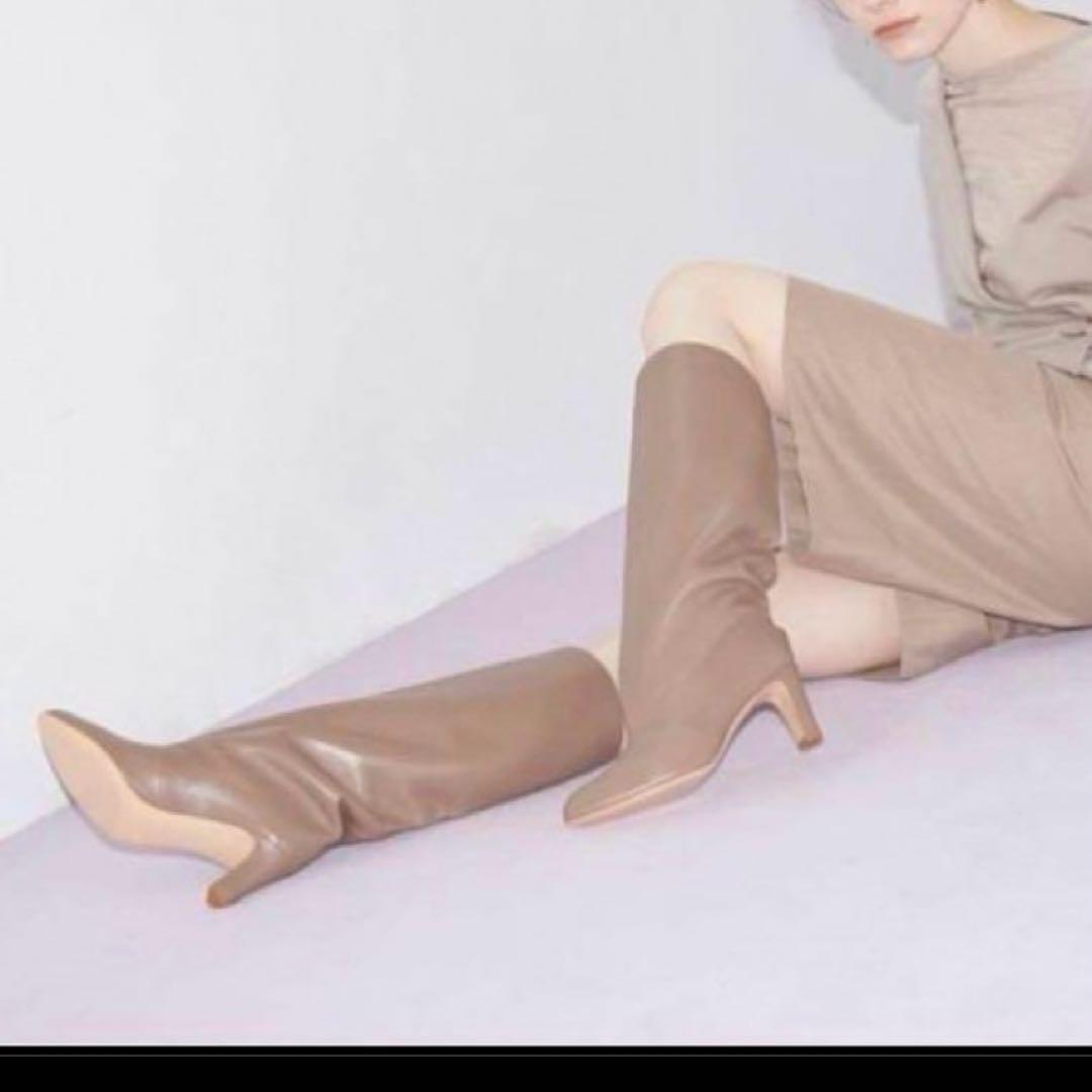 NEBULONIE ネブローニ ロングブーツ グレージュ 37 NEBULONI E（ネブローニ） ブーツ *「NEBULONI E./ネブローニ」leather