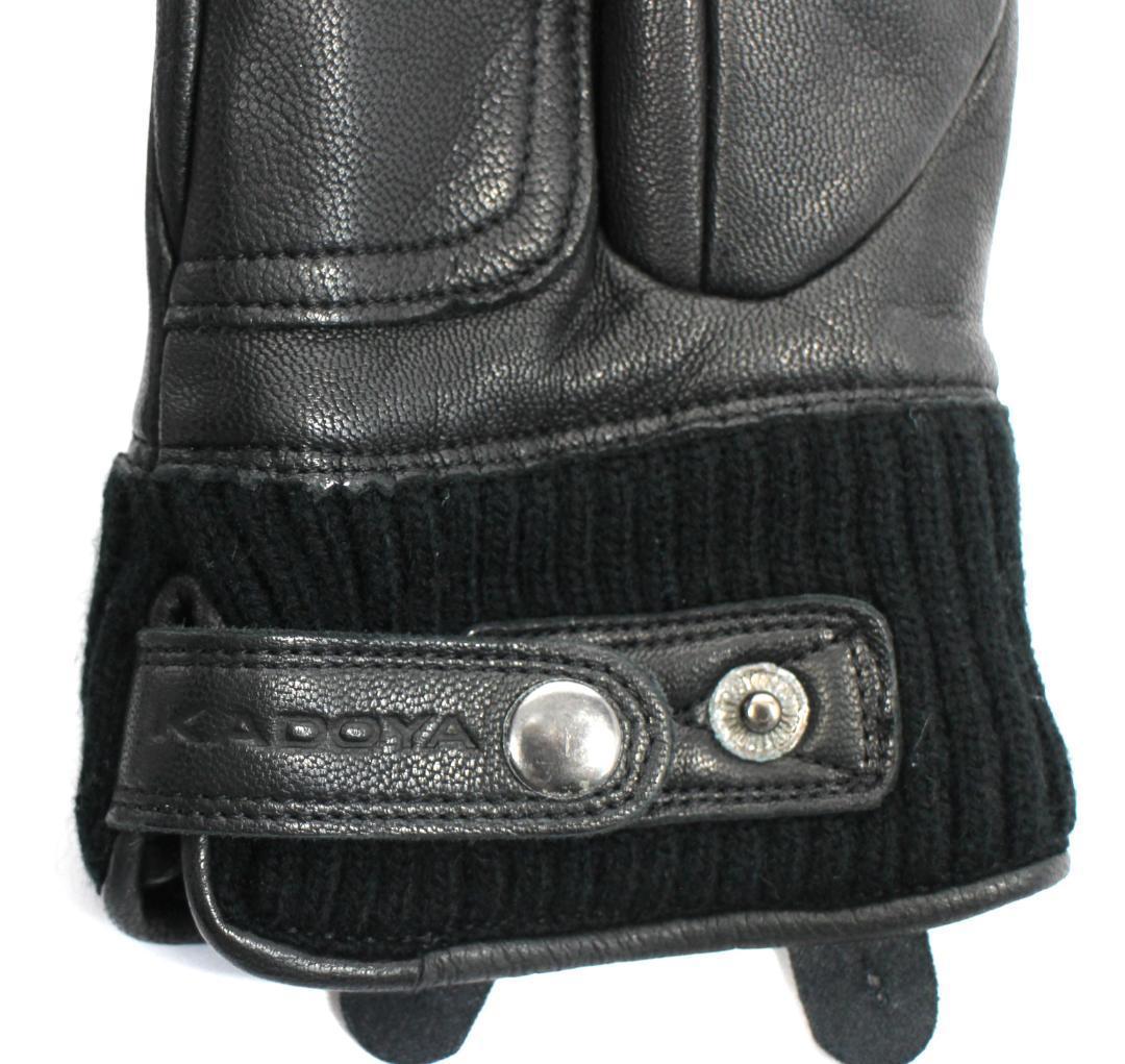 630xN9レ美品カドヤ ラギッドマン レザーグローブ 黒 レディースWL