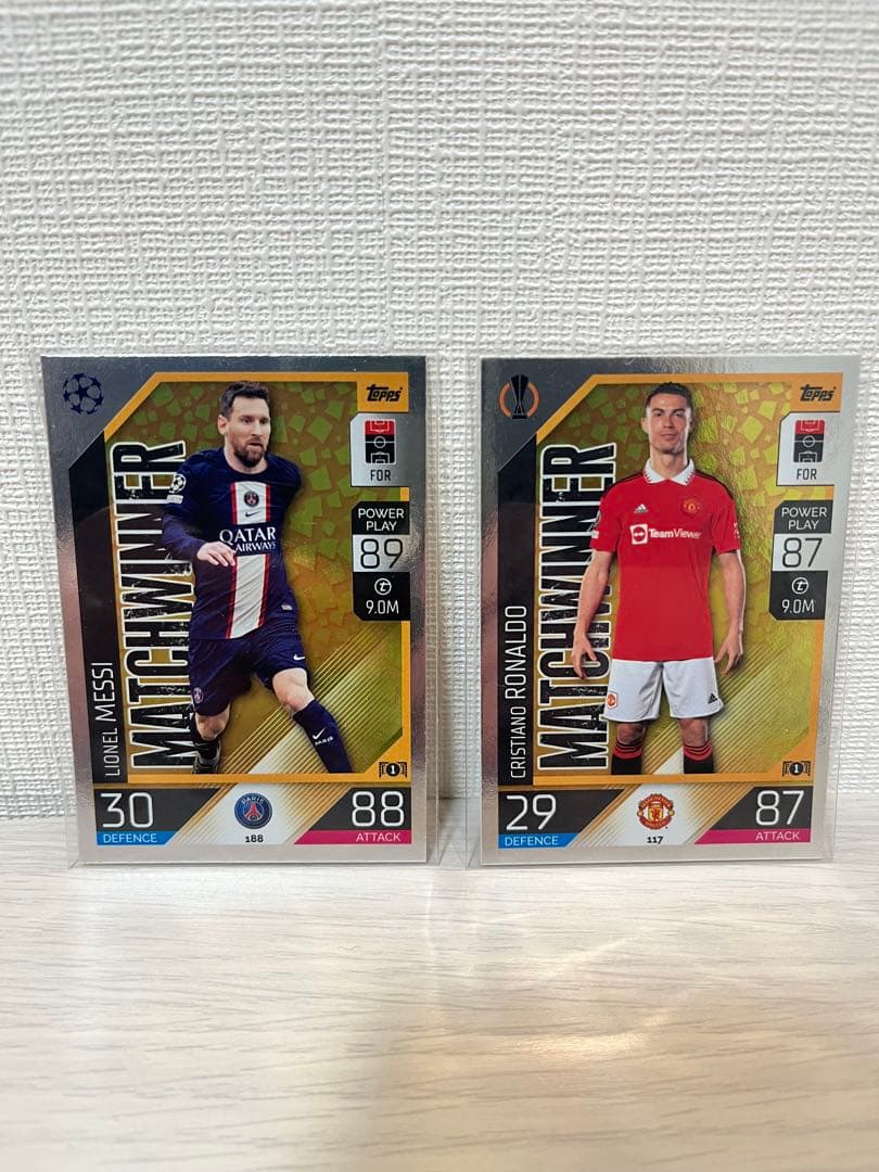 リオネル・メッシ & クリスティアーノ・ロナウド カード 2枚セット