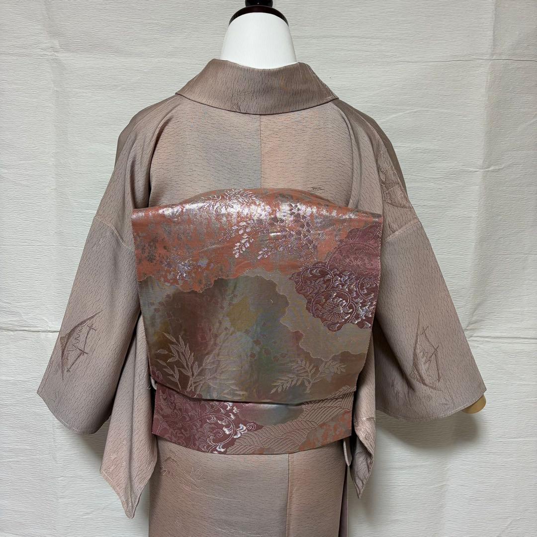 ヨ*ー様 正絹 色無地 フルセット 袷 卒業式 入学式 七五三 オ-24