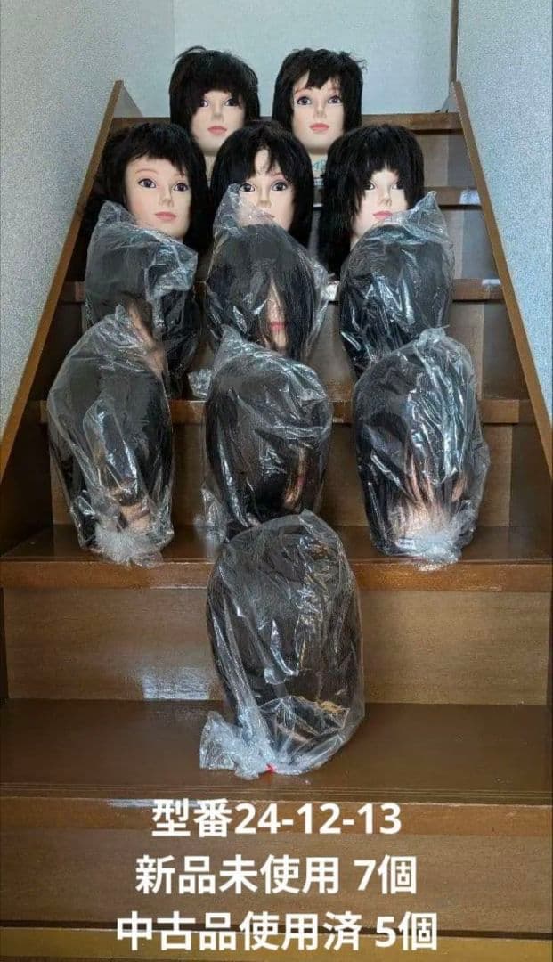 美容師国家試験用 カットウィッグ 美容師国家試験用カットウィッグ 新品3点セット 美容師国家試験用