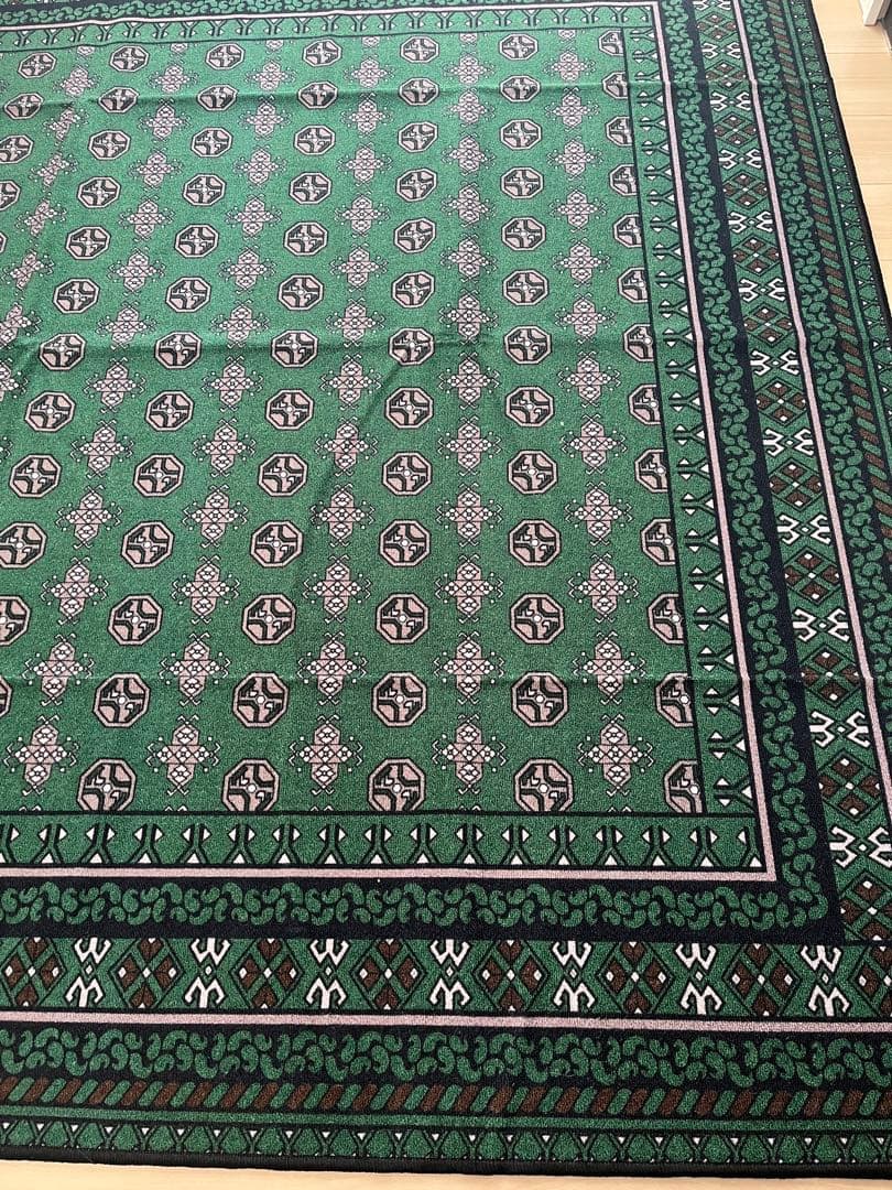 ヴィンテージ風ラグ TOCOLIFE AFGHUN ダークグリーン200×240 - メルカリ