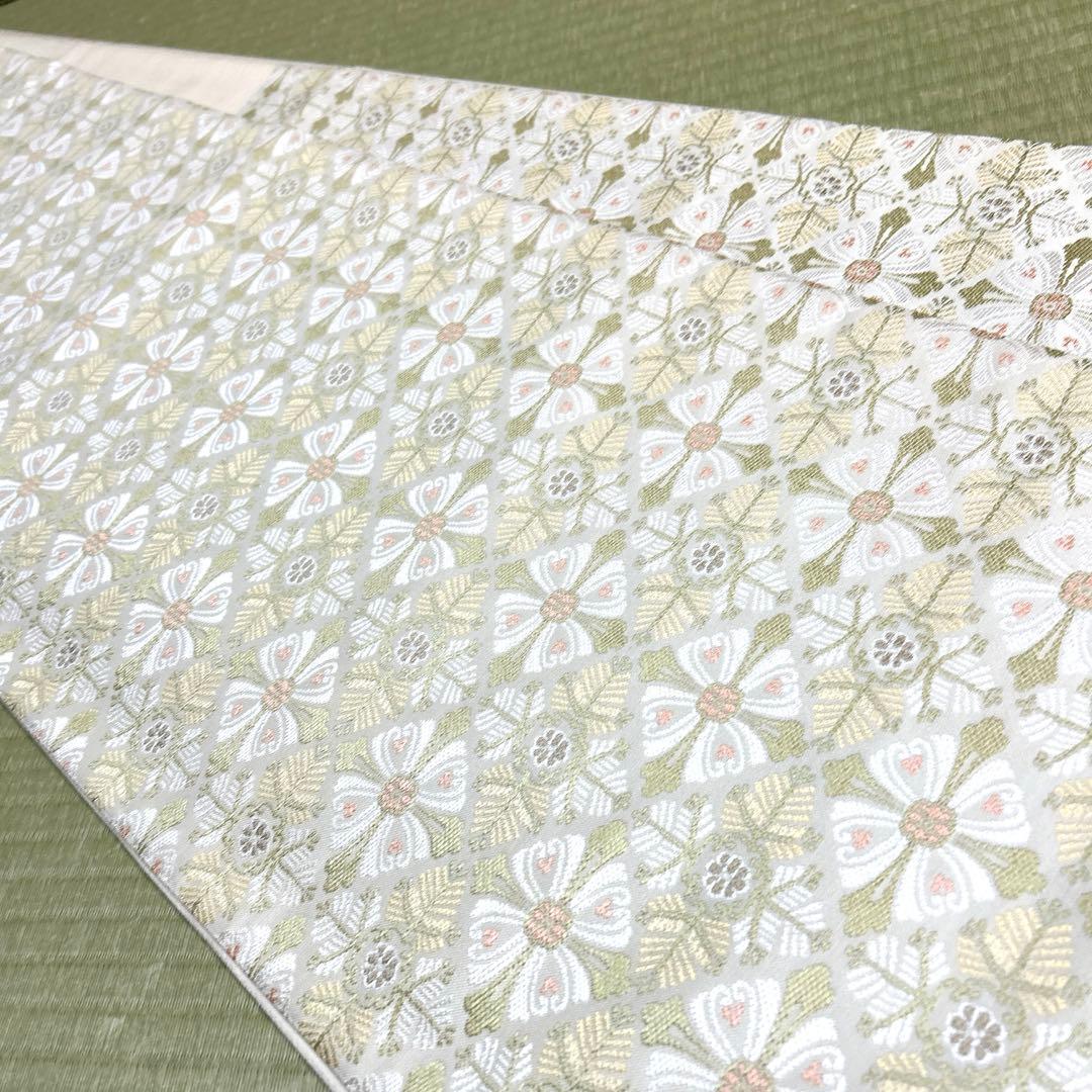 正絹　袋帯《花紋様》