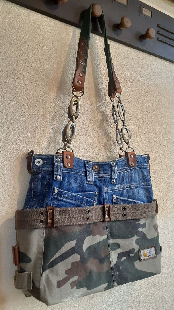 ミリタリーリメイク GORGEOUS VINTAGE 肩掛けトート&…