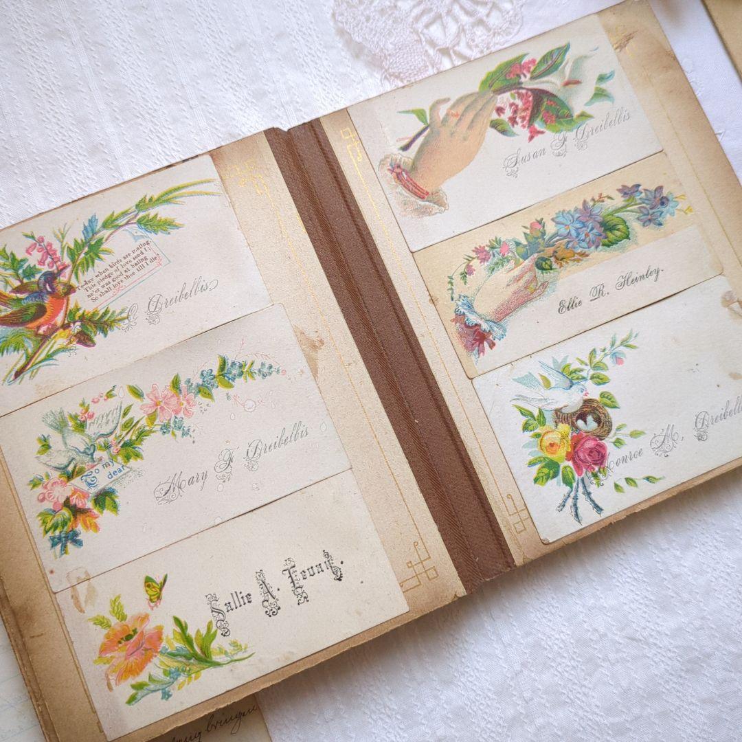 激レア 1900年初頭 コーリングカード コレクション本 クロモス 洋書