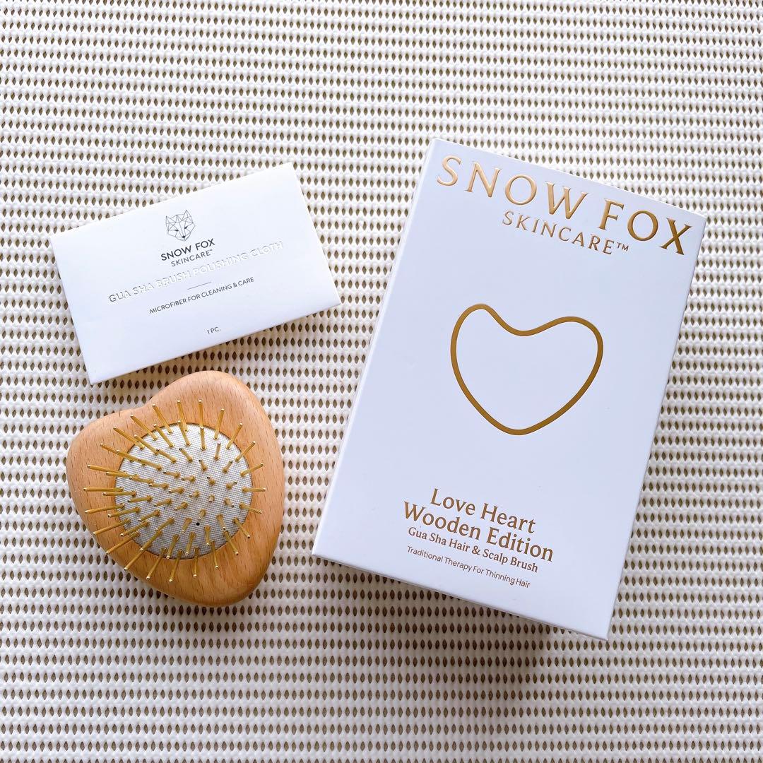 【匿名発送】スノーフォックス プレミアム FOX カッサ ウッド ミニハート プレミアム FOX カッサ ウッド ミニハート ヘアブラシSNOW FOX