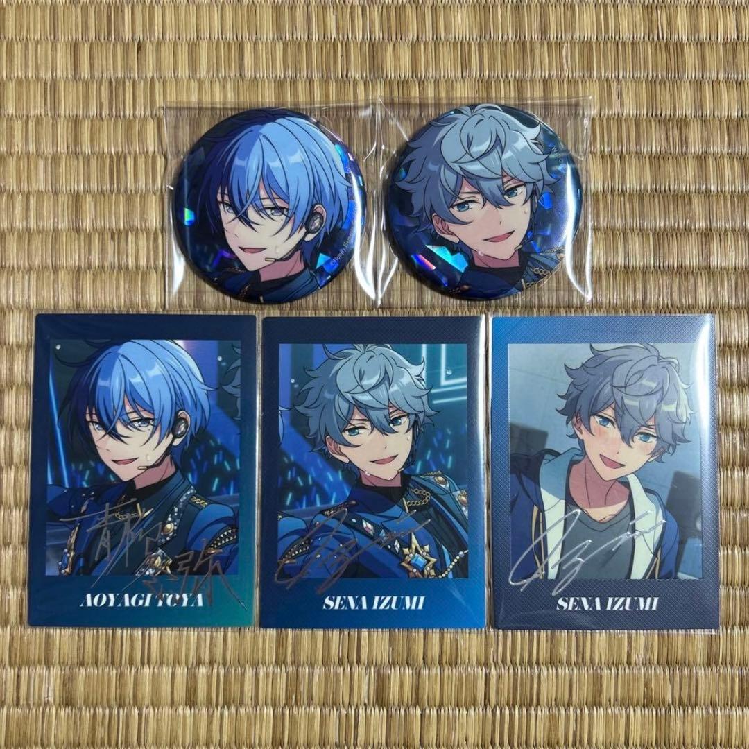 あんスタ プロセカ コラボ ぱしゃっつ ホログラム缶バッジ 青柳冬弥