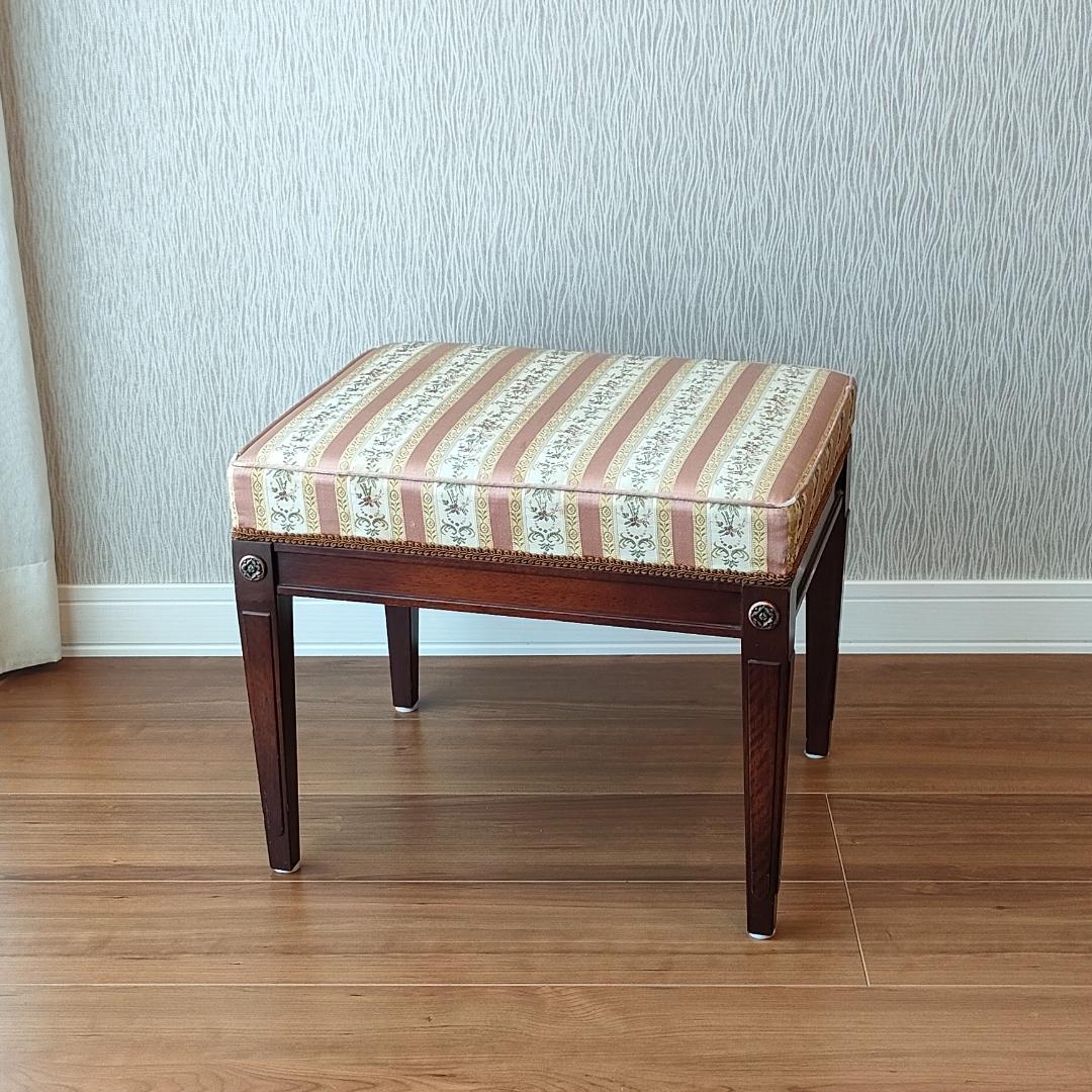 メープル不二屋　スツール　オットマン　ロココ調ファブリック メープル不二屋 スツール オットマン ロココ調ファブリック メープル