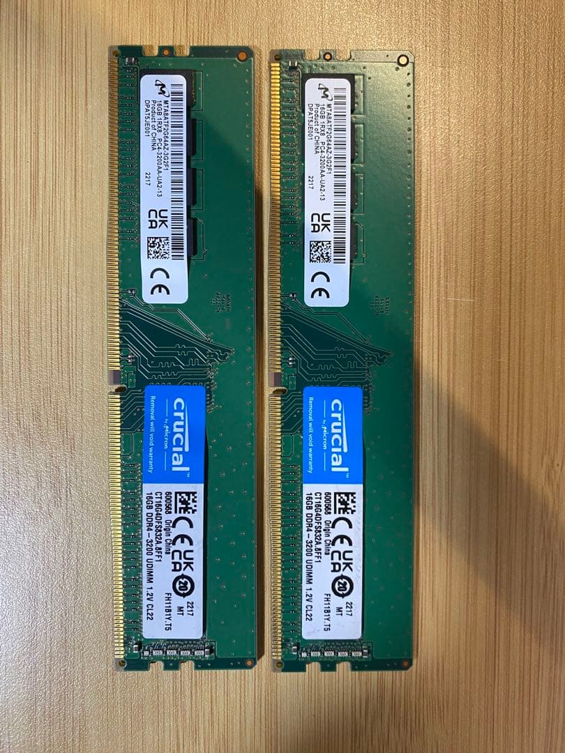 Crucial 32GB DDR4 3200 メモリー 2枚セット Crucial 32GB DDR4 RAM Kit (2x16GB), 3200MHz (PC4-25600) CL22